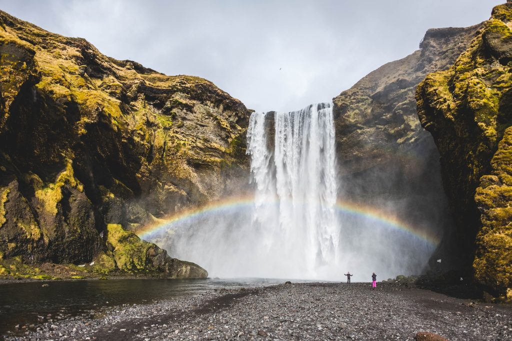 Rainbow over falls